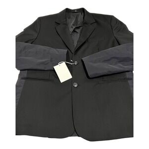 COS Men's Black Relaxed Blazer‎ US 40R Two-Tone Two-Button Jacket NWT